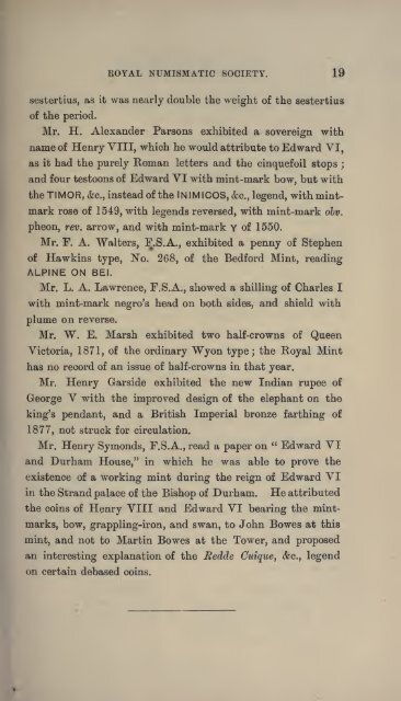 The numismatic chronicle and journal of the Royal ... - IndianCoins.org