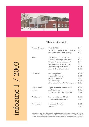 infozine 1 / 2003 - Albert Einstein Gymnasium