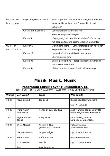 spielARTen Programm 2012