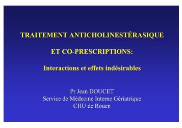 Interactions et effets indÃ©sirables - CHU de Rouen