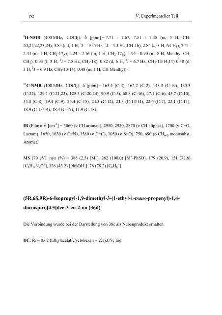 Synthese und Transformationen chiraler 2,3 ...