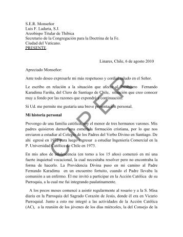 carta de Tomislav Koljatic - CIPER Chile