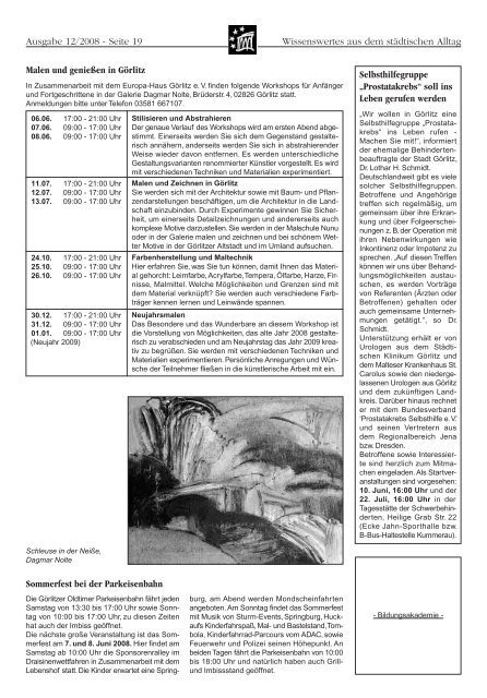 Der Tag der offenen Sanierungstür 2008 In diesem Amtsblatt - Görlitz