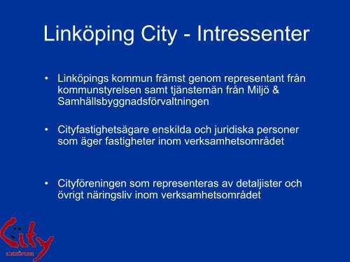 LINKÃPING CITY - Svenska Kommunal-Tekniska FÃ¶reningen