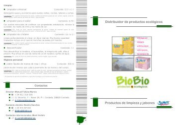 Distribuidor de productos ecolÃ³gicos Productos de limpieza y jabones