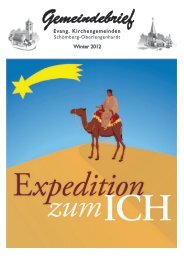 Winter 2012 - Evangelische Kirchengemeinden Schömberg und ...