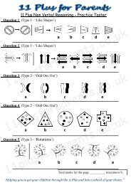 11 Plus Swot Non Verbal Reasoning Multiple Choice Paper 1