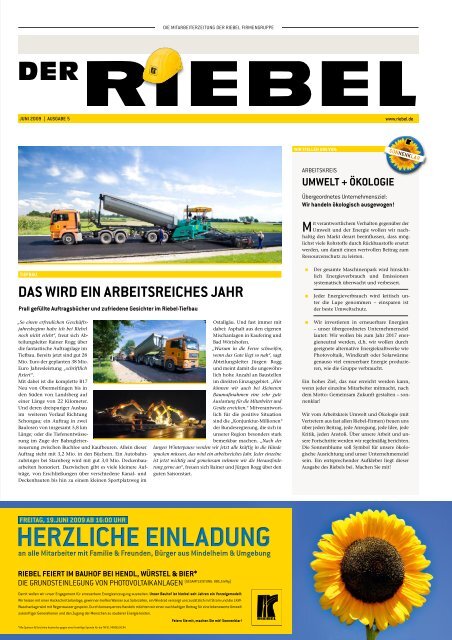 Juni 2009 auSgabe 5 www.riebel - Riebel Unternehmen - Xaver ...