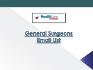 Expand your business beyond tried and tested markets with our general surgeons mailing lists
