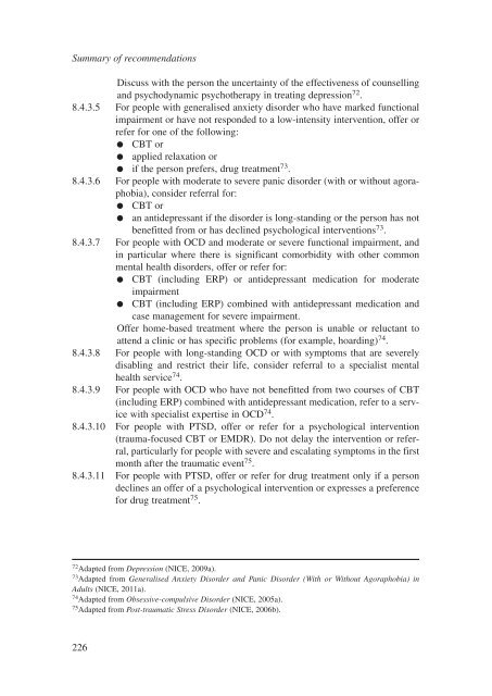 CG123 Common mental health disorders - National Institute for ...