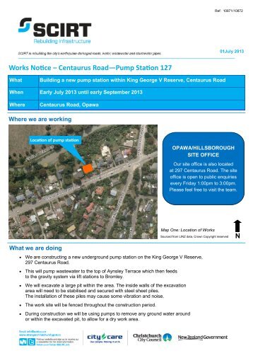 Centaurus Road - Opawa/Hillsborough - Pump Station 127