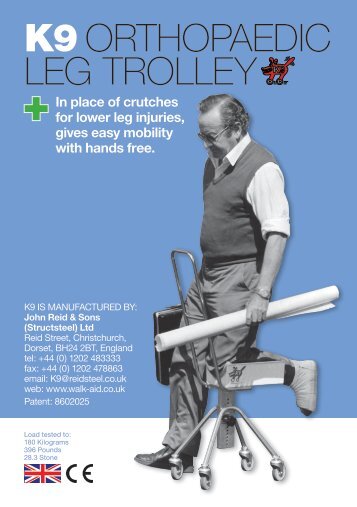 K9 Orthopaedic Leg Trolley brochure - REIDsteel