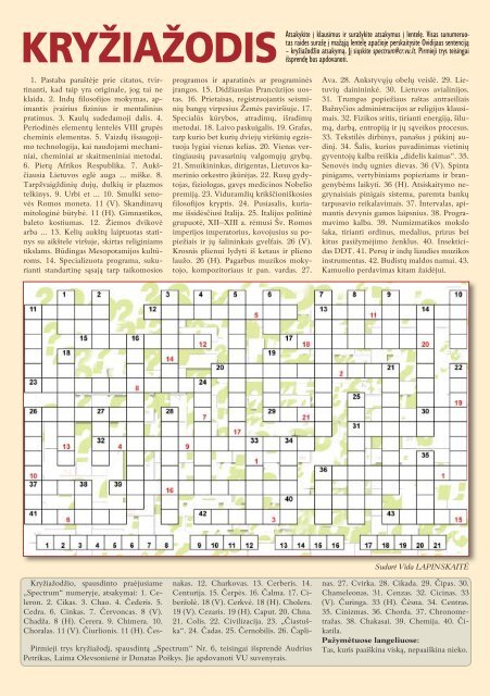 Spectrum Nr. 2(7)/2007 - VU naujienos - Vilniaus universitetas