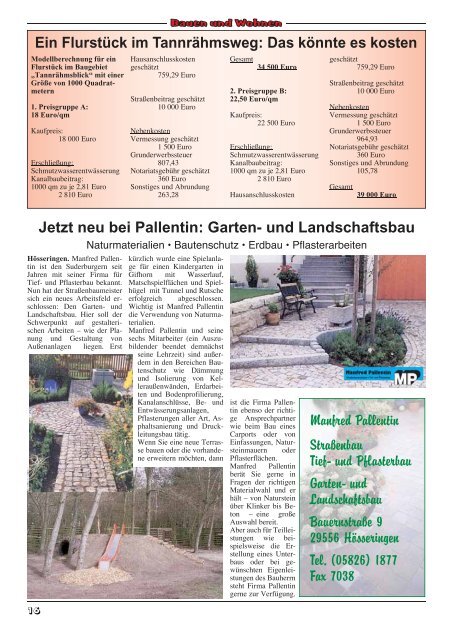 Garten- und Landschaftsbau Ein Flurstück im Tannrähmsweg