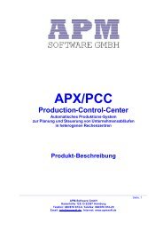APX/PCC Production-Control-Center