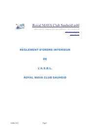 Veuillez consulter ici le R.O.I. 2013 - Royal Mava Club Sauheid