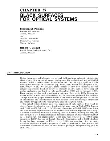 Chapter 37 . Black Surfaces for Optical Systems - Photonics ...