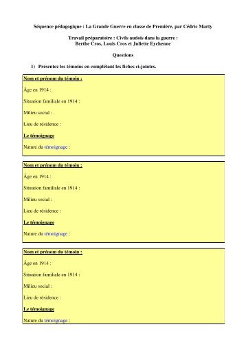 Civils audois dans la guerre - CRID 14-18