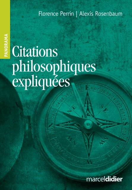 Citations philosophiques expliquÃ©es - Les Ãditions Marcel Didier