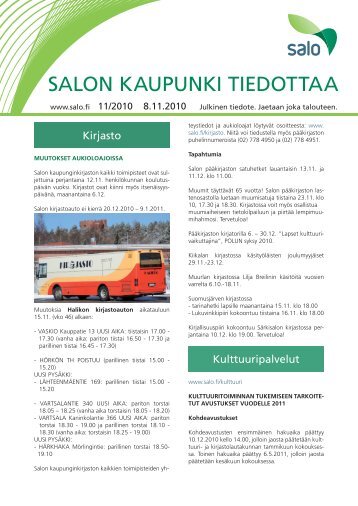 11/2010 - Salon kaupunki