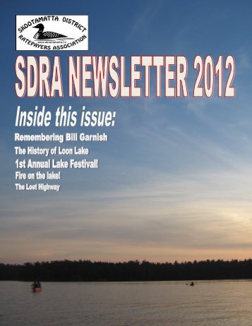 2012 SDRA Newsletter - Skootamatta District Ratepayers Association