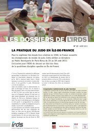 Dossier nÂ° 17 : La pratique du judo en Ãle-de-France - IRDS