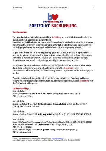 portfolio jugendbuch - Buchliebling.com