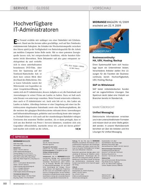 SChWERPUNKT - Midrange Magazin