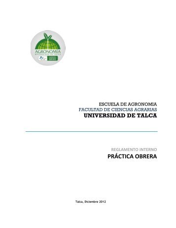 universidad de talca reglamento interno práctica obrera - facultad ...