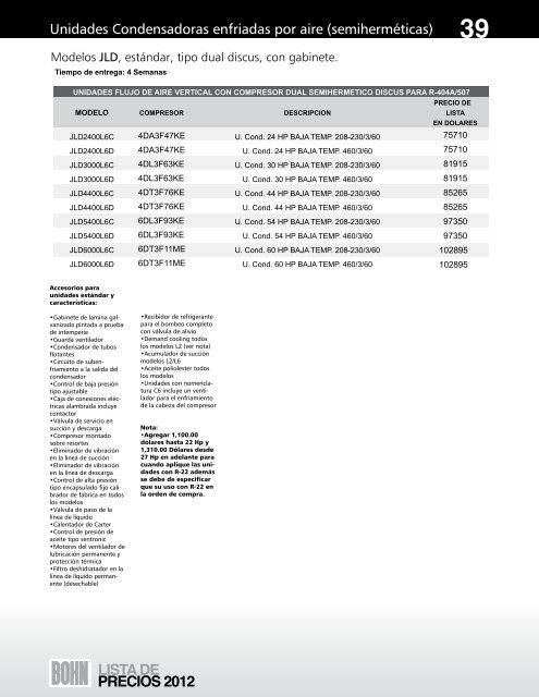 lista de precios 2012 1 - Bohn