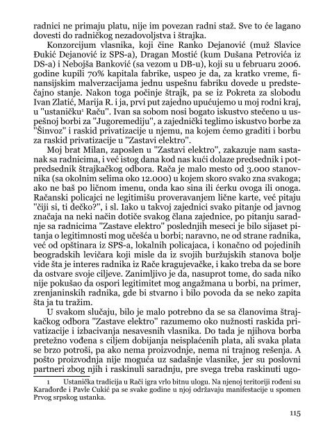 Deindustrijalizacija i radniÄki otpor - Pokret za slobodu