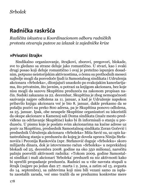 Deindustrijalizacija i radniÄki otpor - Pokret za slobodu