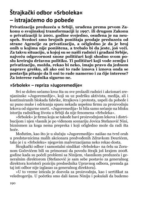 Deindustrijalizacija i radniÄki otpor - Pokret za slobodu