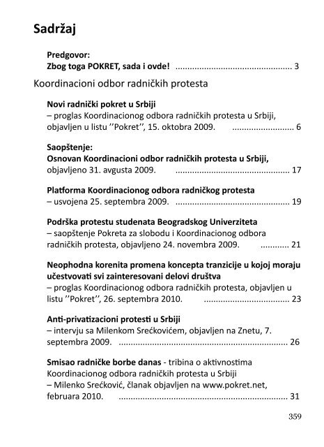 Deindustrijalizacija i radniÄki otpor - Pokret za slobodu