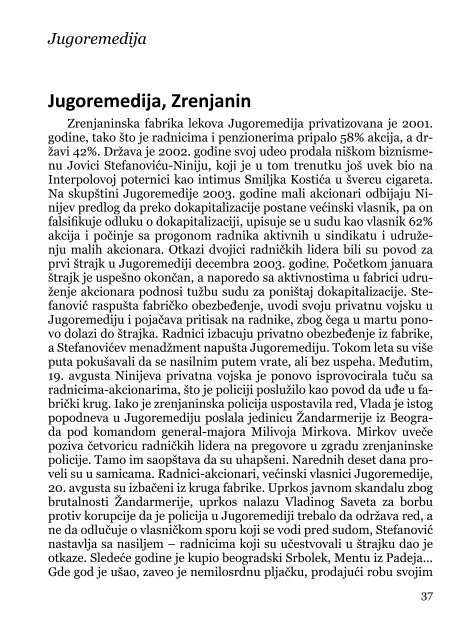 Deindustrijalizacija i radniÄki otpor - Pokret za slobodu