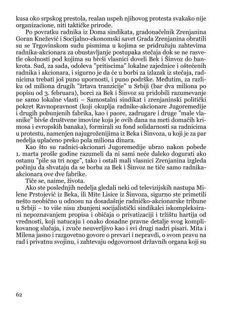 Deindustrijalizacija i radniÄki otpor - Pokret za slobodu