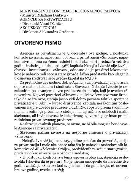 Deindustrijalizacija i radniÄki otpor - Pokret za slobodu