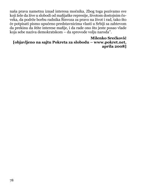 Deindustrijalizacija i radniÄki otpor - Pokret za slobodu