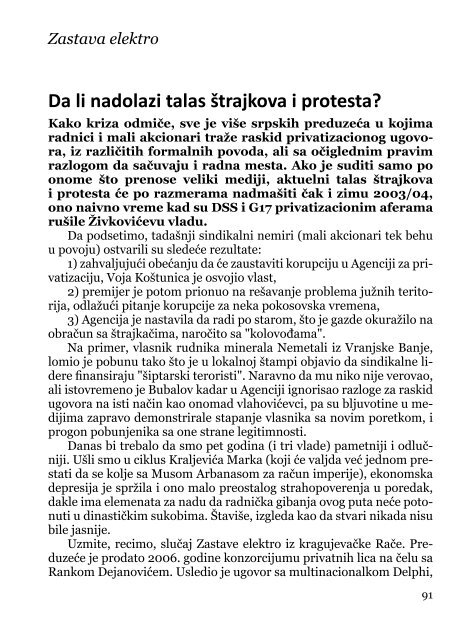 Deindustrijalizacija i radniÄki otpor - Pokret za slobodu