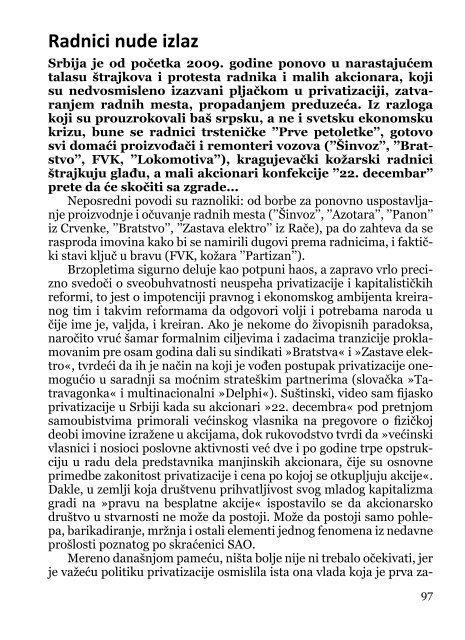 Deindustrijalizacija i radniÄki otpor - Pokret za slobodu