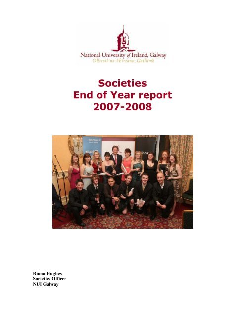 Societies End of Year report 2007-2008 pic
