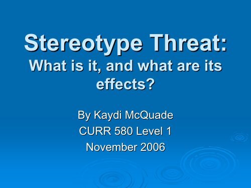 Stereotype Threat: What is it, and what are its effects?