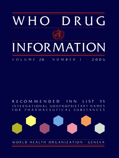 WHO Drug Information Vol. 20, No. 1, 2006 - World Health ...