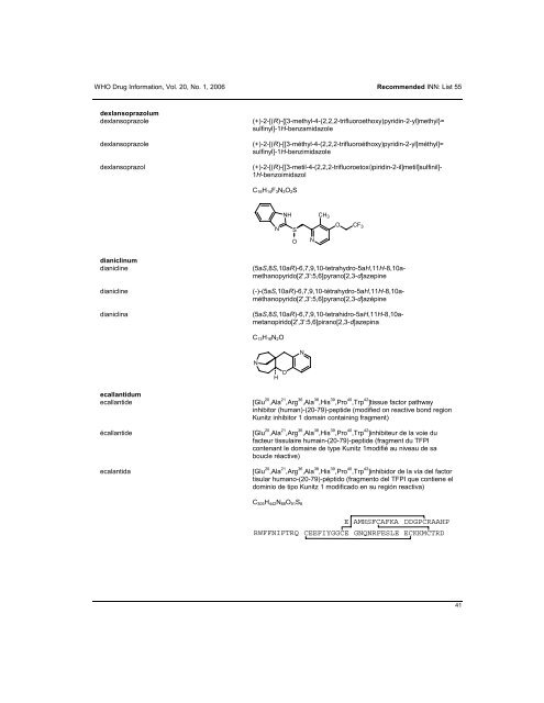 WHO Drug Information Vol. 20, No. 1, 2006 - World Health ...