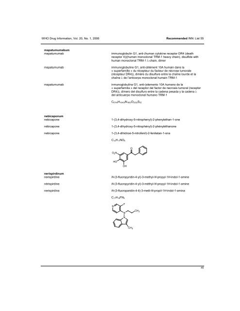 WHO Drug Information Vol. 20, No. 1, 2006 - World Health ...