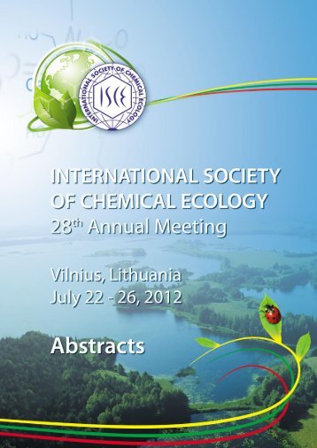 2012 Program (PDF) - International Society of Chemical Ecology