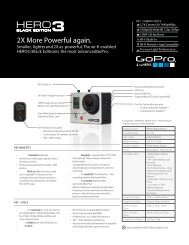 GoPro HERO3 Black Edition Data Sheet PDF - in-visible.lu