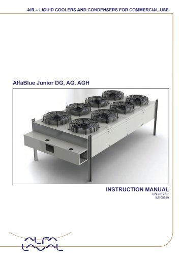 AlfaBlue Junior DG, AG, AGH INSTRUCTION MANUAL - Alfa Laval