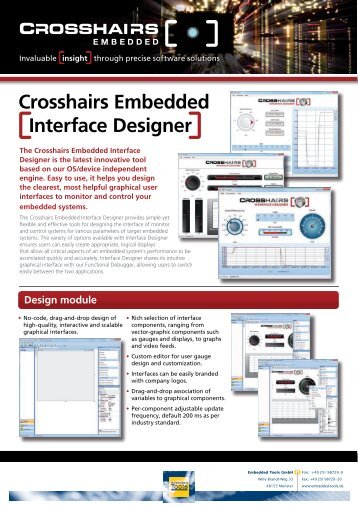 Crosshairs Embedded Interface Designer - Embedded Tools GmbH