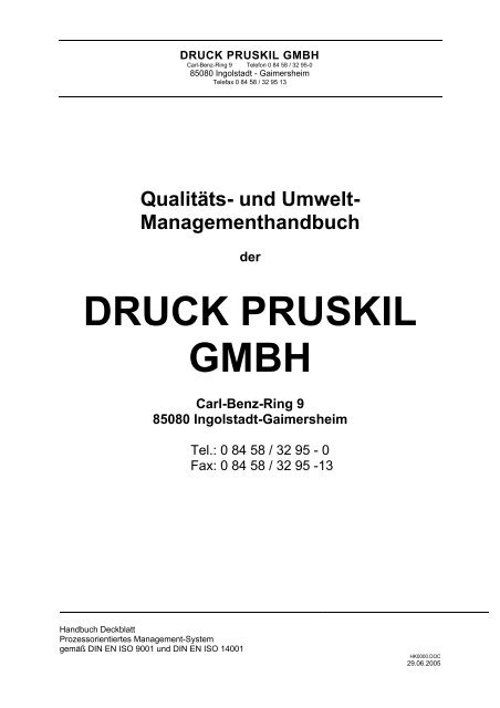 QM-/UM-Handbuch - druck pruskil